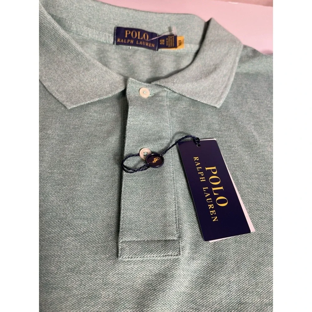 Ralph Lauren Polo Men's The Iconic Mesh Polo Shirt Green Big & Tall 4XL New $125